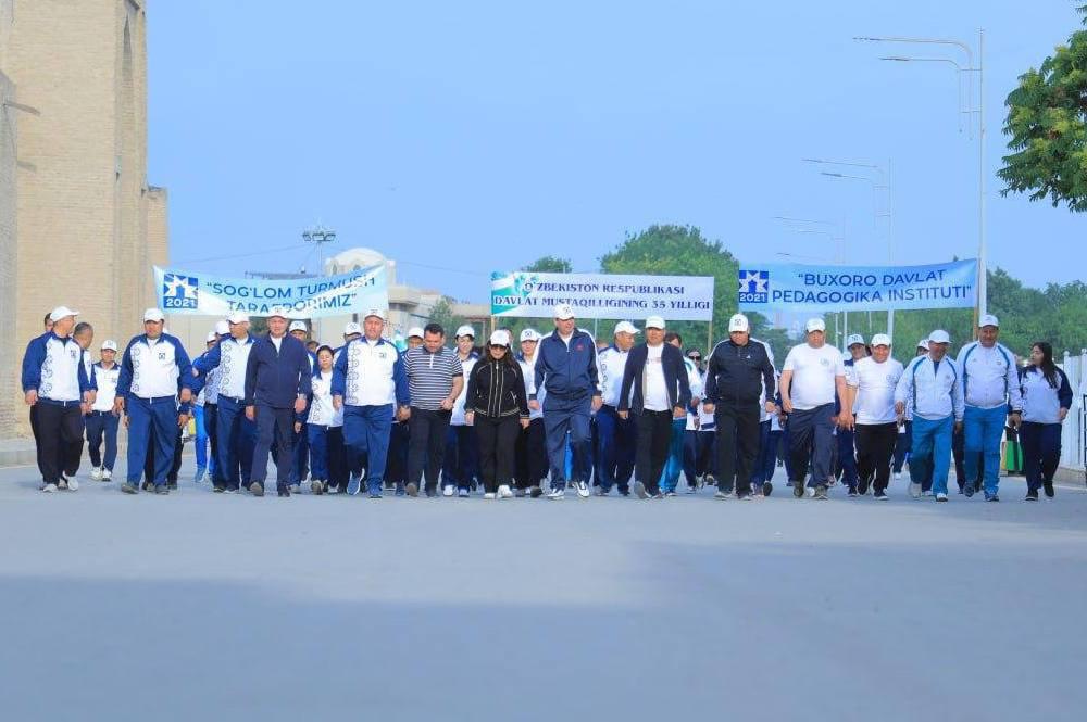 Buxoroda ommaviy yurish-marafoni tashkil etildi