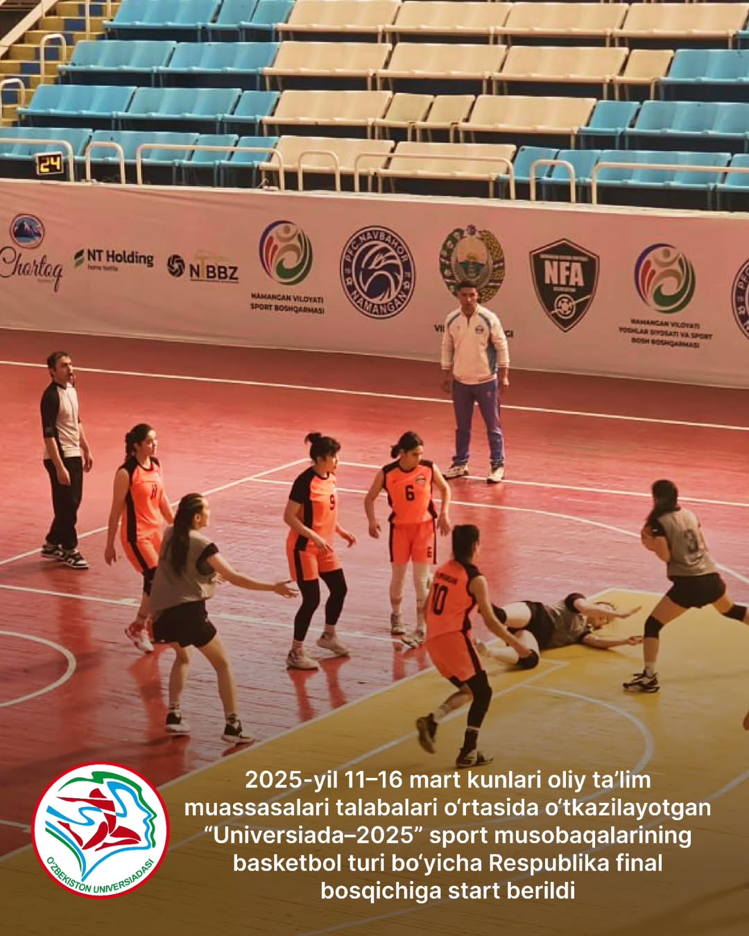 “Universiada–2025”: Basketbol bo‘yicha Respublika final bosqichiga start berildi